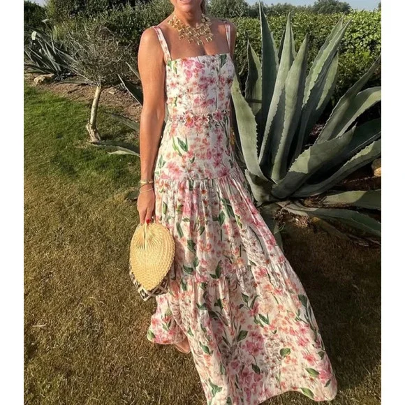 Agua Bendita  Lima Maxi Dress Jardinera - Picture 2 of 9